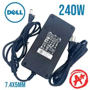 Genuine Dell 240W 19.5V 12.3A Laptop Power Charger GA240PE1-00 FWCRC - Picture 1 of 5