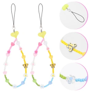  2 Pcs Mobile Phone Chain Miss Beads Charm Beaded Lanyards for Women - Zdjęcie 1 z 12