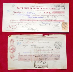 MARSEILLE : Raffineries de Sucre Saint Louis : 2 Mandats 1923 ! - Picture 1 of 2