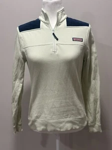 Vineyard Vines Women’s Pullover Green w/Blue Corduroy Shoulder Patches Size XS - Picture 1 of 8