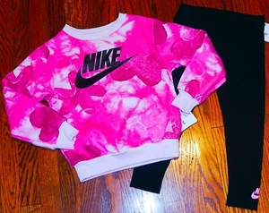 NIKE SPORT AUTHENTIC TODDLERS GIRLS ORIGINAL BRAND NEW 2Pc SHORTS SET Sz 6X, NWT - Picture 1 of 4