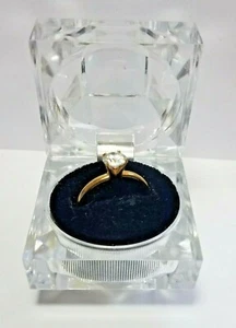 Vintage Stamped LINDENWOLD GEP Gold Electric Plate Size 10 Cubic Zirconia Ring  - Bild 1 von 11