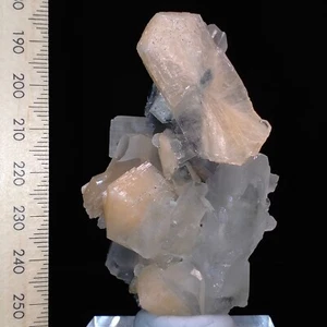 Stilbite bowtie w/ Apophyllite & Coral Chalcedony natural mineral specimen 379ct - Bild 1 von 8