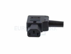 Black C13 Left Angle Rewirable IEC. 10 Amp - Picture 1 of 4