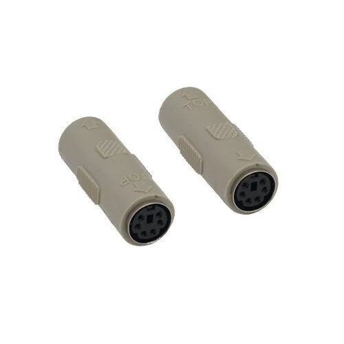 2X  6 pin Female/Female F/F PS/2 PC Keyboard Mouse Gender Changer Adapter - Image 1 of 2