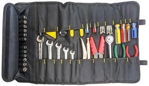Portable 22 Pocket Tool Holder with 15 Socket Slots, Organizer Rolls into Bag - Picture 1 of 9