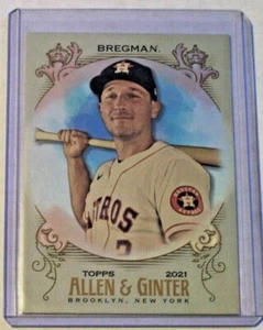 2021 Topps Allen & Ginter Silver Base Card Alex Bregman #8 Astros - Picture 1 of 1