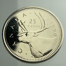 1990 Canada 25 Cents Quarter KM# 184 Uncirculated Coin From Set DD253