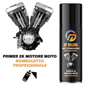 Motorrad Motor Grundierung Spray 2K SCHWARZ | Hochtemperatur Kleber Rostschutz - Bild 1 von 2