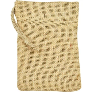 Jute-Beutel mit Kordelzug, 15x24cm, 1 Stück, Nikolaussackerl, Jutesack - Bild 1 von 1