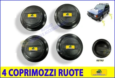 AUTOKIT Coprimozzi Specififici COMPATIBILI per Panda 4x4 1986 2003 Ruote Copri Mozzo