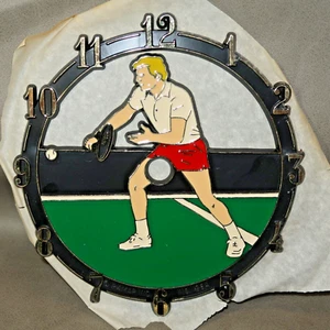 VINTAGE 1984 Ramar IND Plastic Clock Face Tennis Player 6" x 5.75" - Picture 1 of 1