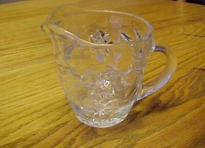  1960 Anchor Hocking "Precut " Clear Glass Creamer  - Image 1 of 4
