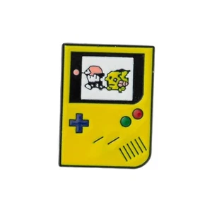Pokemon Yellow Gameboy Ash & Pikachu Pixel Art Gameboy Color Yellow Pin 2Pcs - Picture 1 of 5