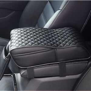 Car Seat Armrest Cushion Cover Consoles Box Pillow Memory Foam Mat PU Leather