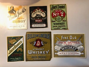 Jack Daniels Vintage lot of 6 Unused Labels from Lynchburg TN Distilery 1979 - Picture 1 of 11