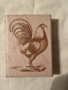 Estampilla de goma montada en madera para todos los medios nocturnos de Anna Griffin GALLO (580H33) EE. UU. - Imagen 1 de 5