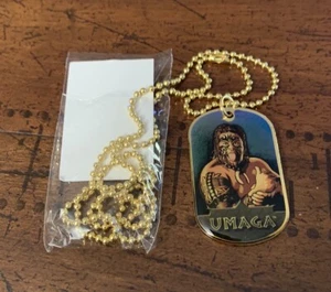 WWE Umaga Gold Dog Tag Chase 2007 Bloodline Topps - Picture 1 of 2