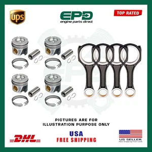4X PISTONES CON ANILLOS Y BIELA PARA MOTOR DIESEL OM651 MERCEDEZ 2.1 - Imagen 1 de 1