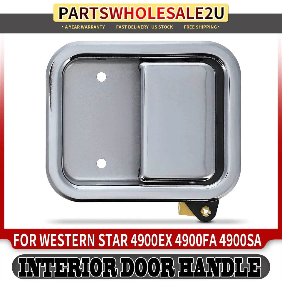 Manija de puerta interior cromada para conductor delantero para Western Star 4900EX 4900SA 4900FA Foto 1 de 4