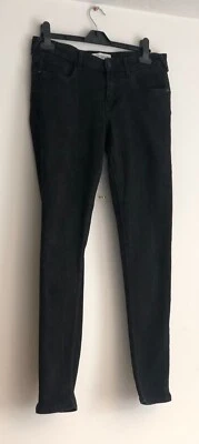 Mango Women’s UK12 EUR40 Black Denim Skinny Jeans button and zip pre-owned - Image 1 of 4