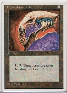 1x Helm of Chatzuk - MTG Core Set 4th Edition - Light Play - Foto 1 di 1