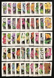 1992 Scott #2647-2696 - 29¢ - WILDFLOWERS OF AMERICA - 50 Singles - MNH Full Set - Picture 1 of 1
