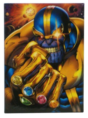Imán de refrigerador Thanos Marvel Comics Mark Bagley arte Vengadores superhéroe nuevo Foto 1 de 2