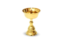 Akhand Narayan Diya - 110 gm | Brass Diya for Puja | Deepam Kundulu Jyot Diya - Picture 1 of 6