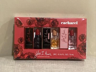 Juego de regalo de 3 piezas Cacharel Yes I Am eau de parfum 3 x 0,16 oz 5 ml nuevo en caja sellado Foto 1 de 4