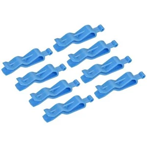 Garbage Bin Clip, Kitchen Trash Can Bag Clips Waste Bin Clamp Blue Pack of 12 - Picture 1 of 5