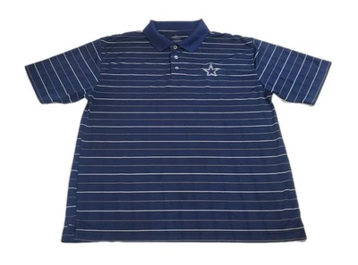 Dallas Cowboys Polo Shirt Mens Size LG Authentic Apparel Silver Blue Star Logo Foto 1 de 4