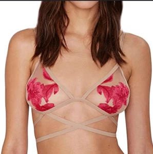For Love And Lemons Bralette rosa Orchidee Blumen Spitze Gr. M Top Zustand - Bild 1 von 8