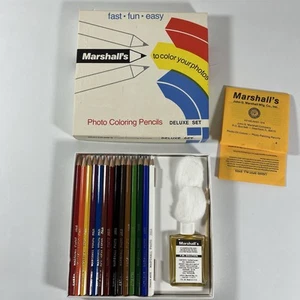 NOS Vintage Marshall's Photo Painting Coloring Pencils, Deluxe Set of 14 - Bild 1 von 13