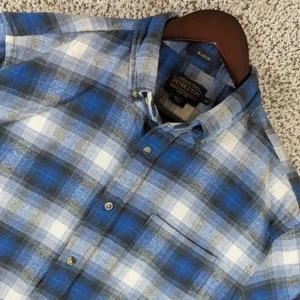 Pendleton Mason Flanellhemd kariert Knopfleiste Langarm Baumwolle Herren M - Bild 1 von 10