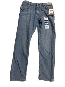Pantalones de mezclilla Wrangler para niños talla 12 Husky ajuste cónico banda de desecho ajustable nuevos - Imagen 1 de 8