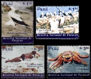 Peru Wildtiere/Vögel/Tölpel/Austernfänger/Sally Krabbe 2002 SC1124-7 Briefmarken postfrisch - Bild 1 von 1
