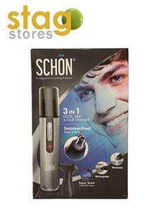 Schon 3-in-1 Hair Trimmer - Nose, Ear, Face Hair- Rechargeable & Washable - Picture 1 of 5