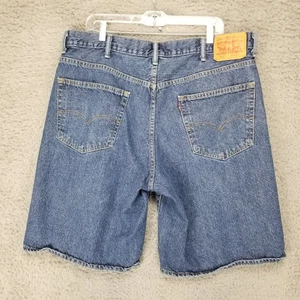 Pantalones Cortos Levis Jeans Para Hombres 40 Azul Tiro Alto Calce Relajado Pierna Cónica Denim - Imagen 1 de 15