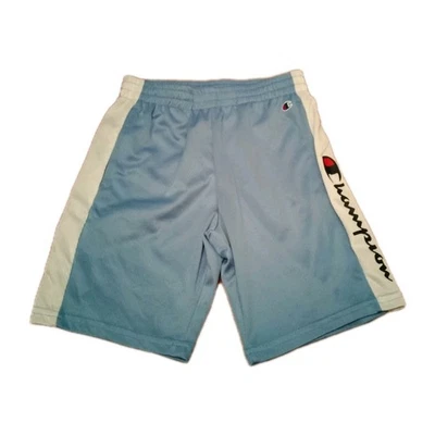 Pantalones Cortos Champion Juvenil Niño Talla 8 Azul Claro con Borde Blanco Cintura Elástica Foto 1 de 2