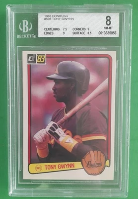 Tony Gwynn BGS 8 1983D (RC)... ¡TARJETAS VINTAGE BONIFICADAS INCLUIDAS!! Foto 1 de 2