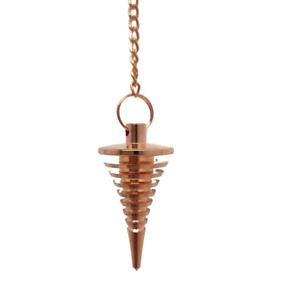 Copper Metal Chamber with radial, Healing Dowsing Reiki Pendulum, Pendulum for D
