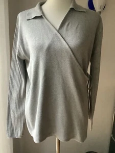 Pulli Wickelpulli Pullover Damen grau von Mexx Gr. L 40/42 - Bild 1 von 7