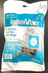 Bolsas de filtro de repuesto genuinas InterVac Y11-5 para aspiradoras CS-RM 5/PK - Imagen 1 de 1