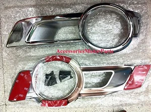 Chrome Fog Lamp Light Cover Trim For New Toyota Hilux Vigo Champ 2011-2014 V.2 - Imagen 1 de 5