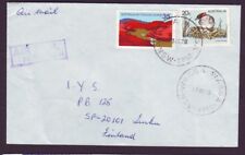 1976 COMMERCIAL AIRMAIL  COVER TO FINLAND WITH 35c SCENE & 20c GREBE (RU3165)