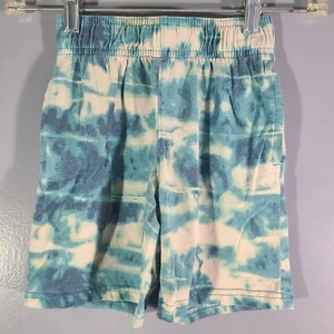 365 Kids Sz 5 Blue Tye Dye Shorts 5" Inseam Cotton Polyester - Picture 1 of 7