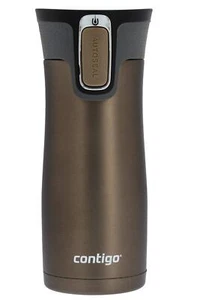 Taza de acero inoxidable con aislamiento al vacío Contigo AUTOSEAL, 16 OZ, trans latte mate - Imagen 1 de 7