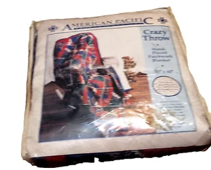 American Pacific Country Classics Tumbling Presents Hand Quilted Patchwork Throw - Picture 1 of 2