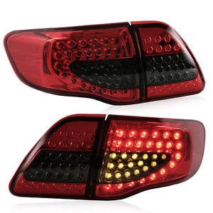 VLAND LED Tail Lights For 2008-2011 Toyota Corolla Rear Lamps Red Smoked Pair - Picture 1 of 8